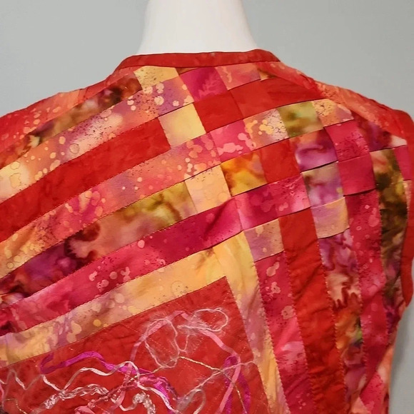 Homemade Red and Yellow Quilted Vest - Picture 11 of 13